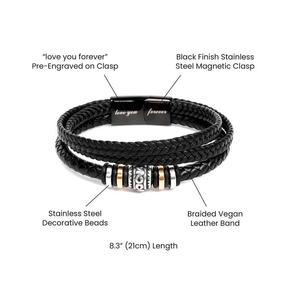 Dear Dad | From Daughter | Braided Bracelet - SS509