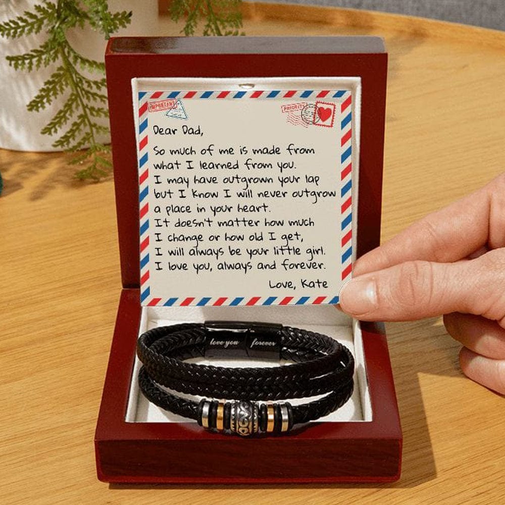 Dear Dad | From Daughter | Braided Bracelet - SS509