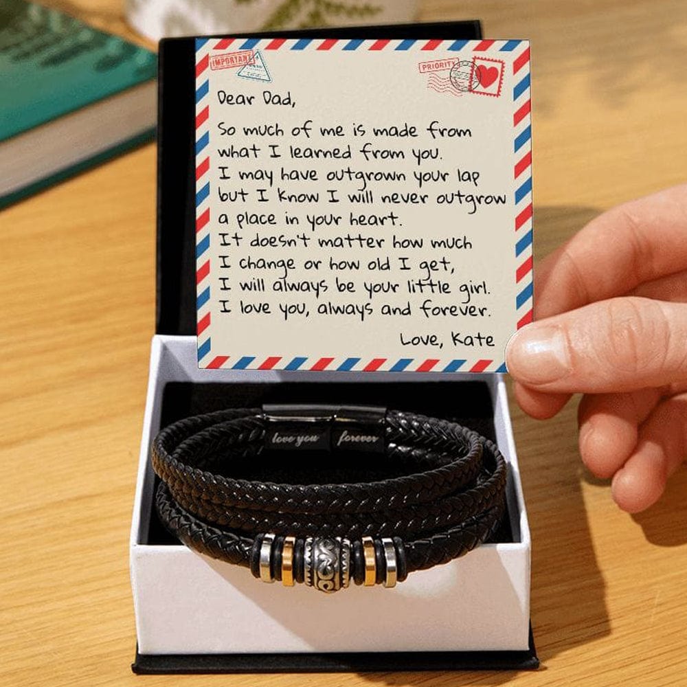 Dear Dad | From Daughter | Braided Bracelet - SS509