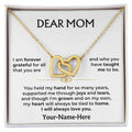 Dear Mom - 18k Yellow Gold Interlocked-Hearts Necklace Gift Set - SS587