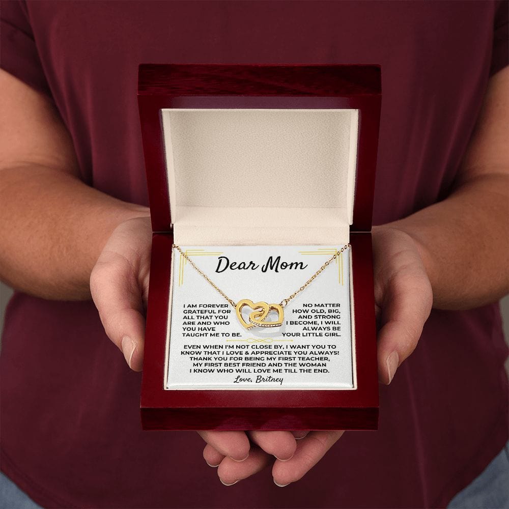 Dear Mom - From Daughter - Interlocked Hearts Gift Set - SS381
