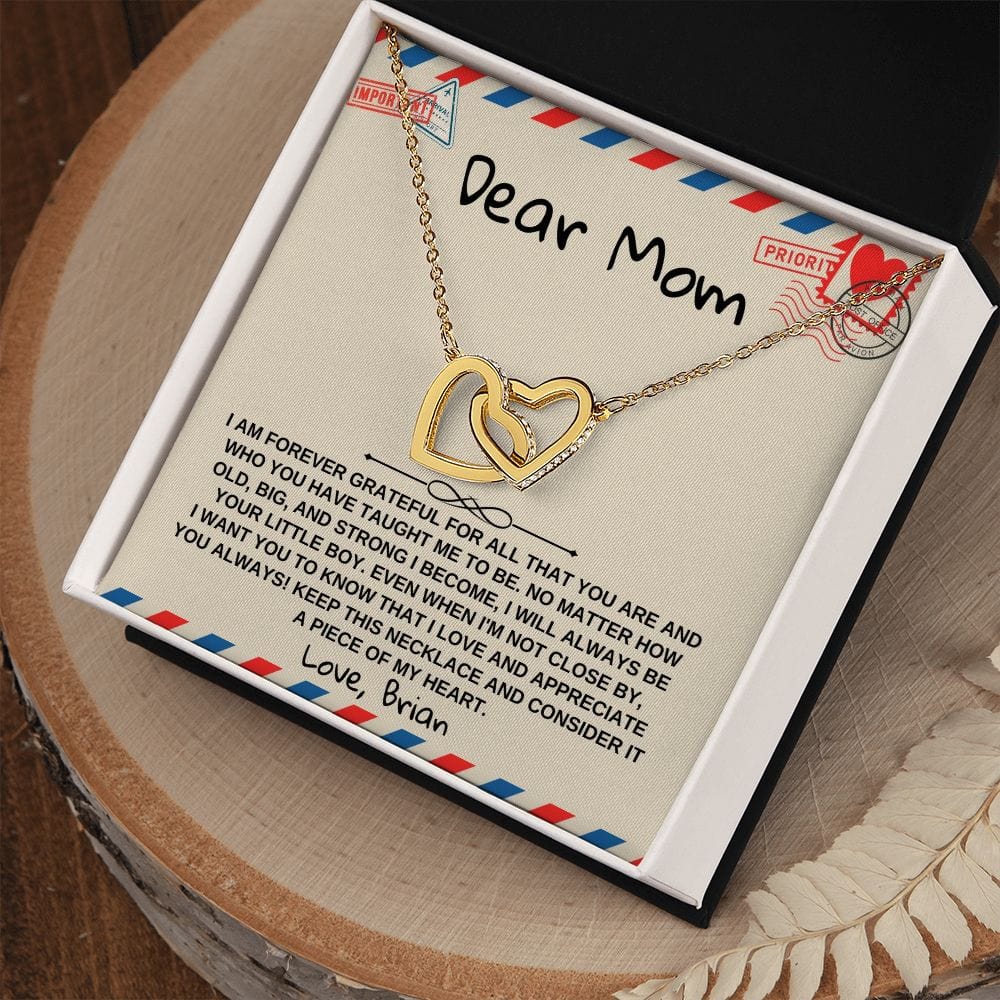 Dear Mom - From Son - Interlocked Hearts Gift Set - SS380