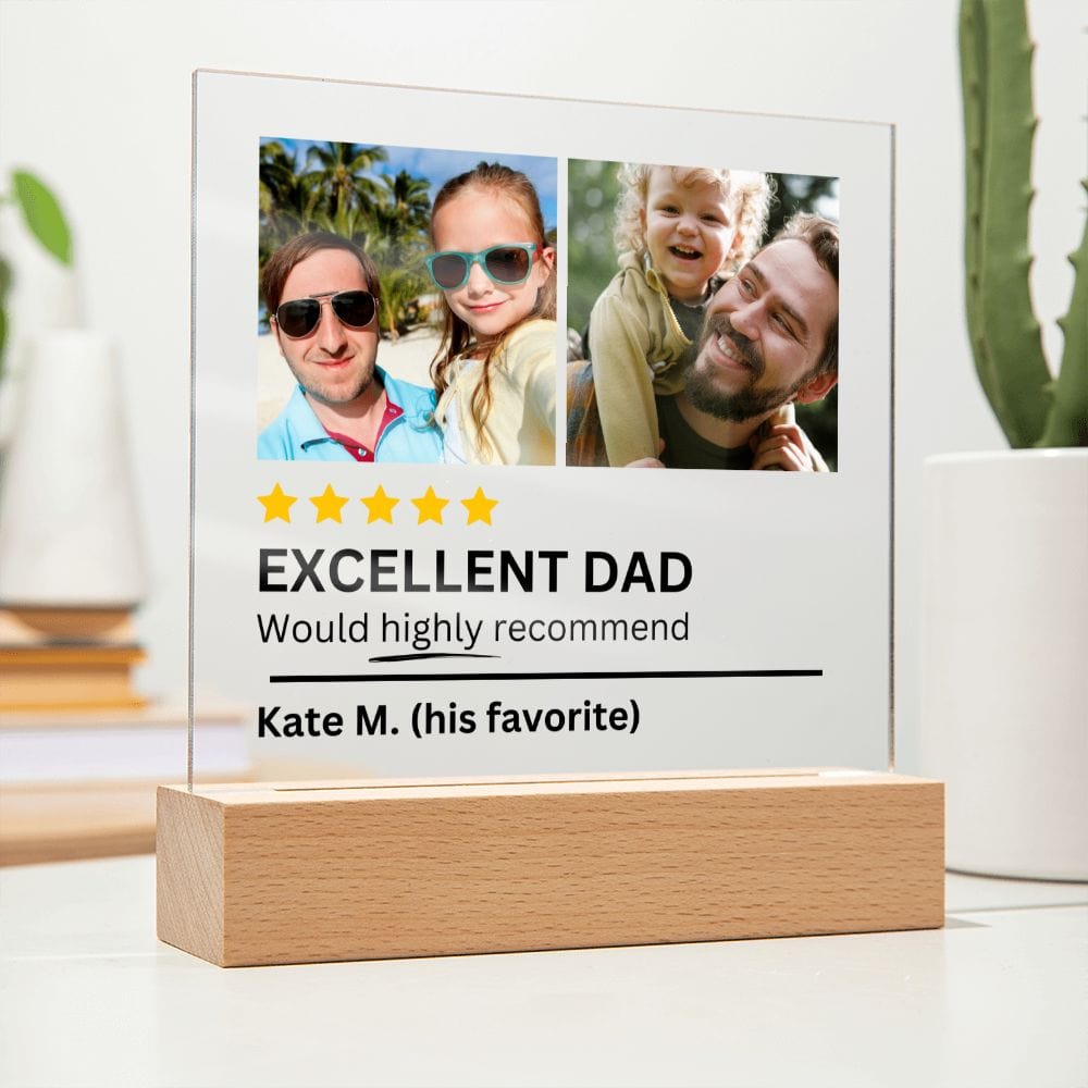 Excellent Dad - Personalized Acrylic LED Lamp- AC01