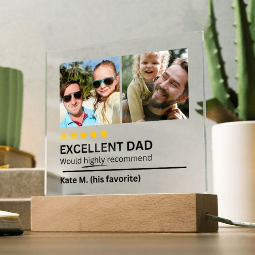 Excellent Dad - Personalized Acrylic LED Lamp- AC01