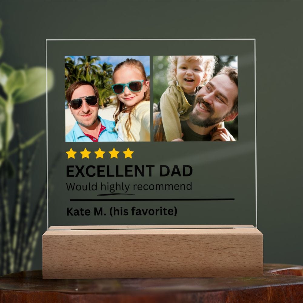 Excellent Dad - Personalized Acrylic LED Lamp- AC01
