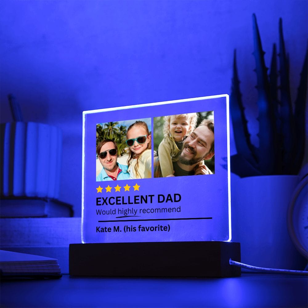 Excellent Dad - Personalized Acrylic LED Lamp- AC01