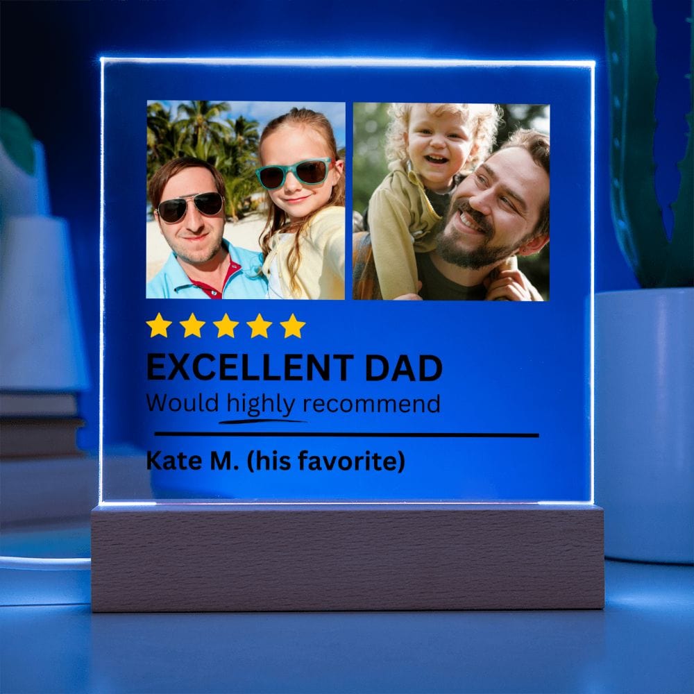Excellent Dad - Personalized Acrylic LED Lamp- AC01
