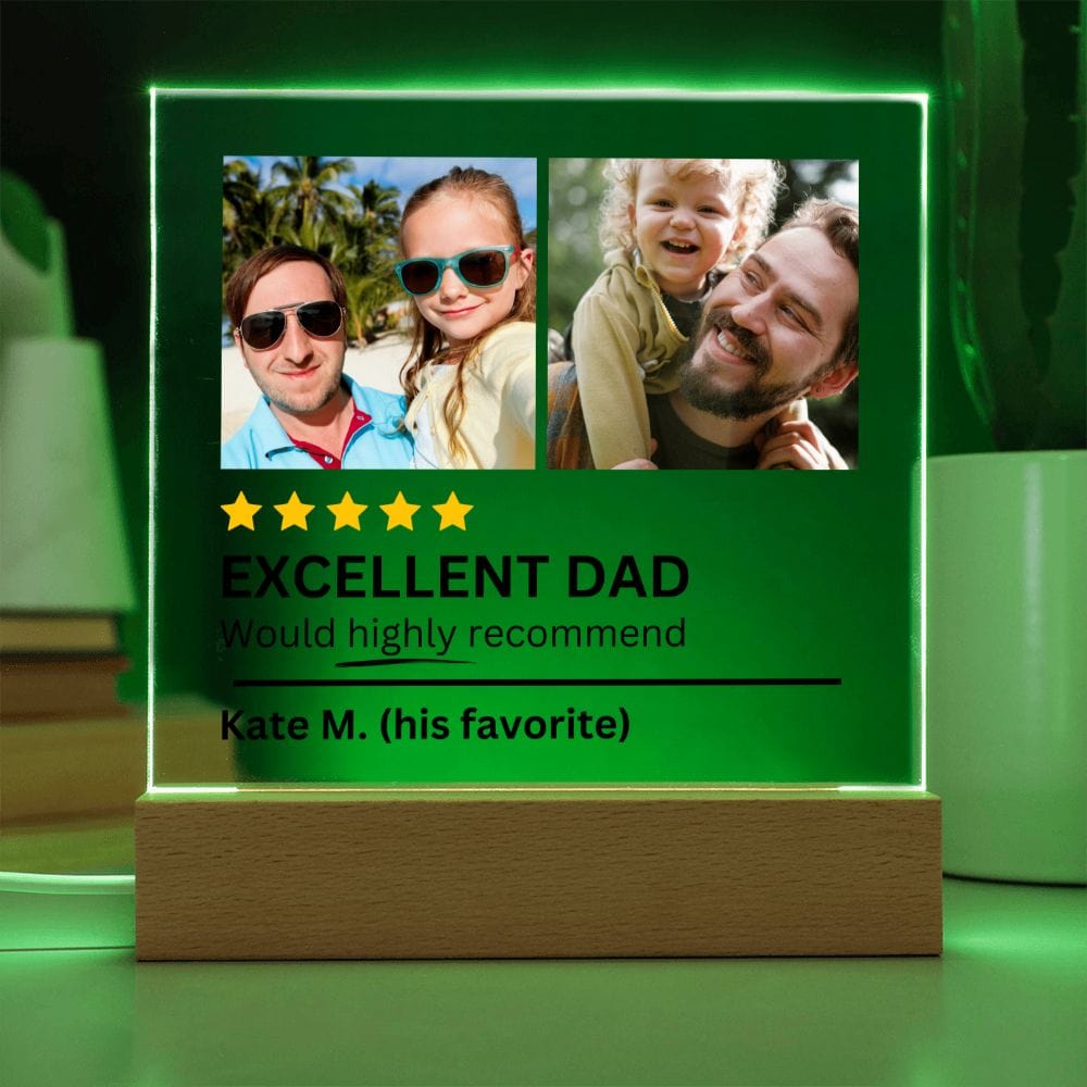 Excellent Dad - Personalized Acrylic LED Lamp- AC01