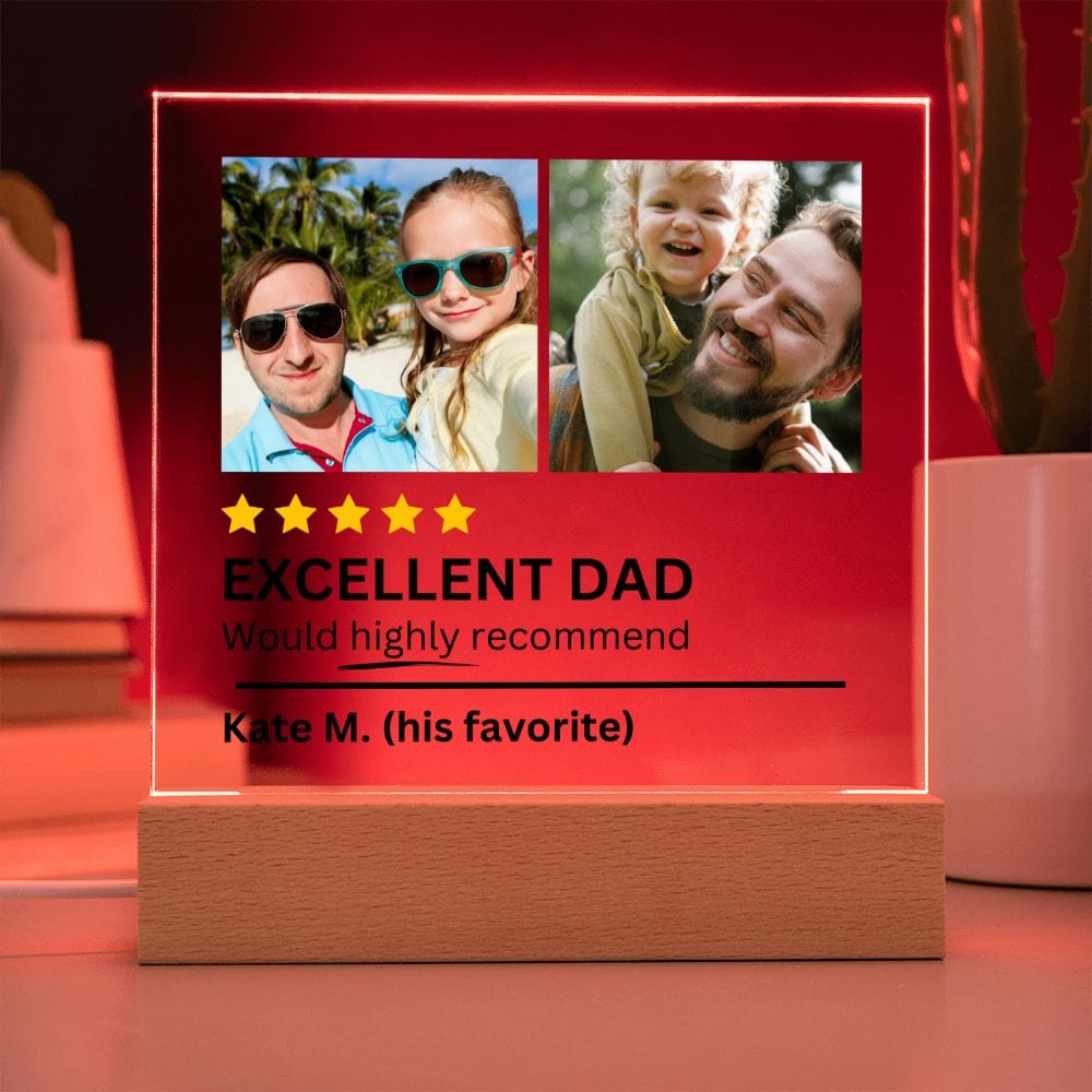 Excellent Dad - Personalized Acrylic LED Lamp- AC01