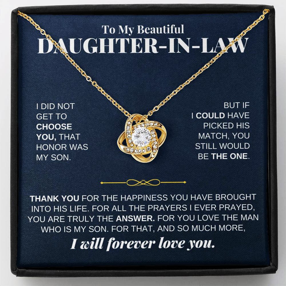 Gift for Daughter-in-law - Love Knot Necklace Gift Set - SS232