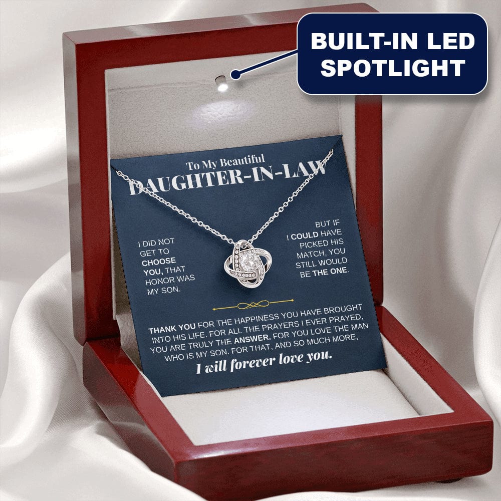 Gift for Daughter-in-law - Love Knot Necklace Gift Set - SS232