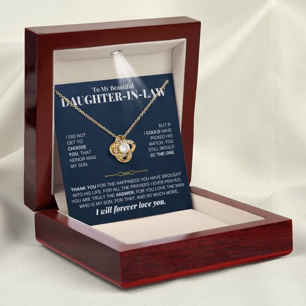 Love Knot necklace gift set presentation