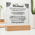 Gift For Husband "I Can't Live Without You" Acrylic Plaque - AC03