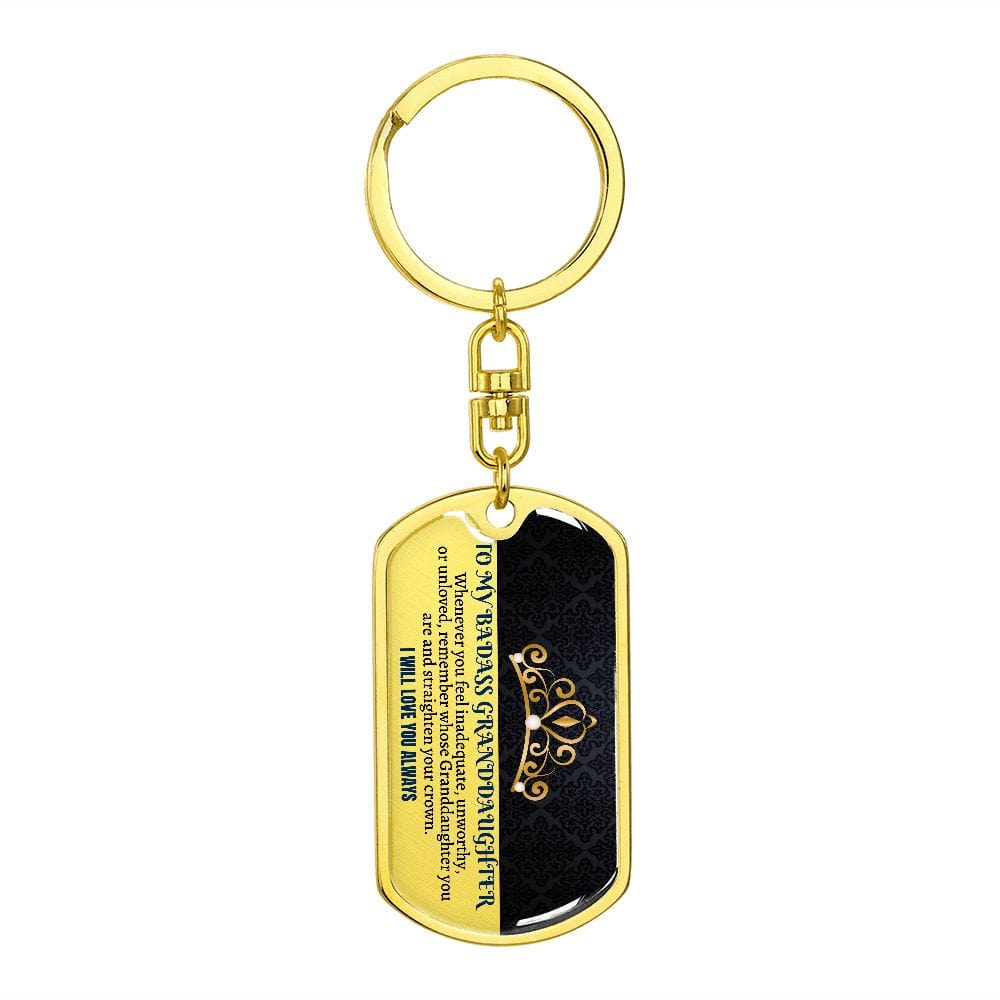 Granddaughter | Straighten Your Crown | Keepsake Keychain