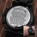 To My Stepped Up Dad - Engraved Premium Watch - SS234