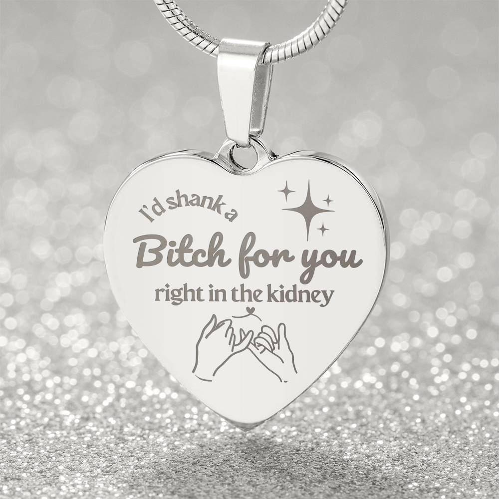 Soulsister | Bestie | BFF | Bestfriend | Engraved Premium Heart Necklace - BST01