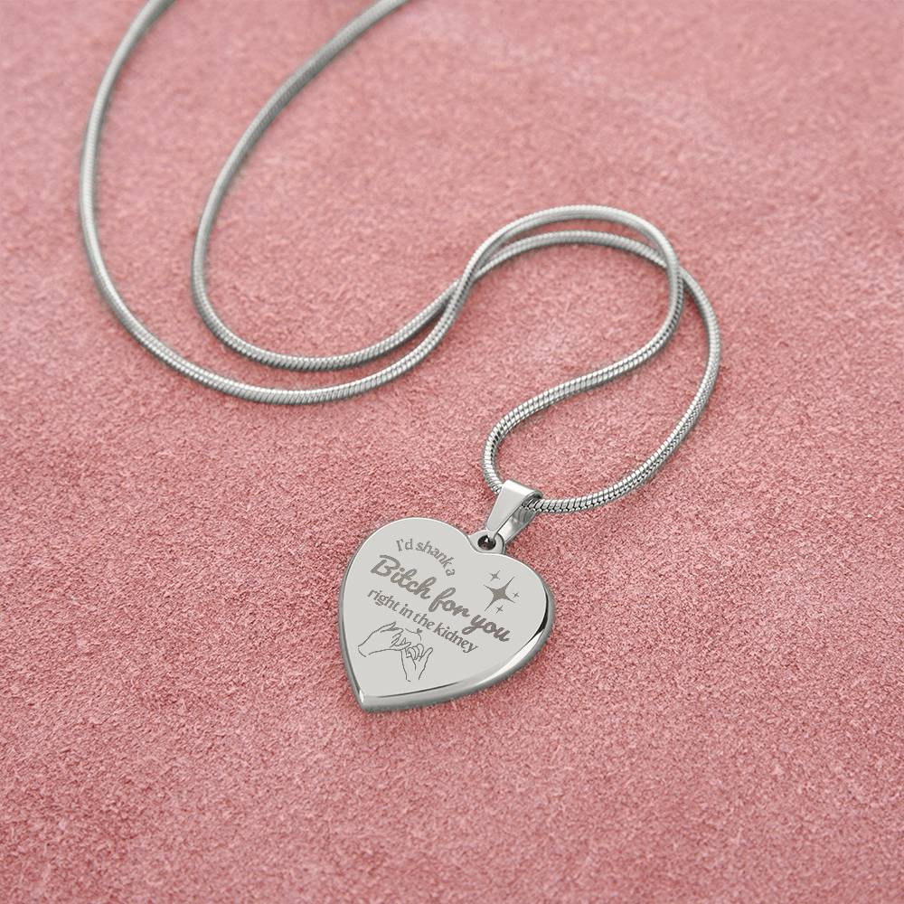 Soulsister | Bestie | BFF | Bestfriend | Engraved Premium Heart Necklace - BST01