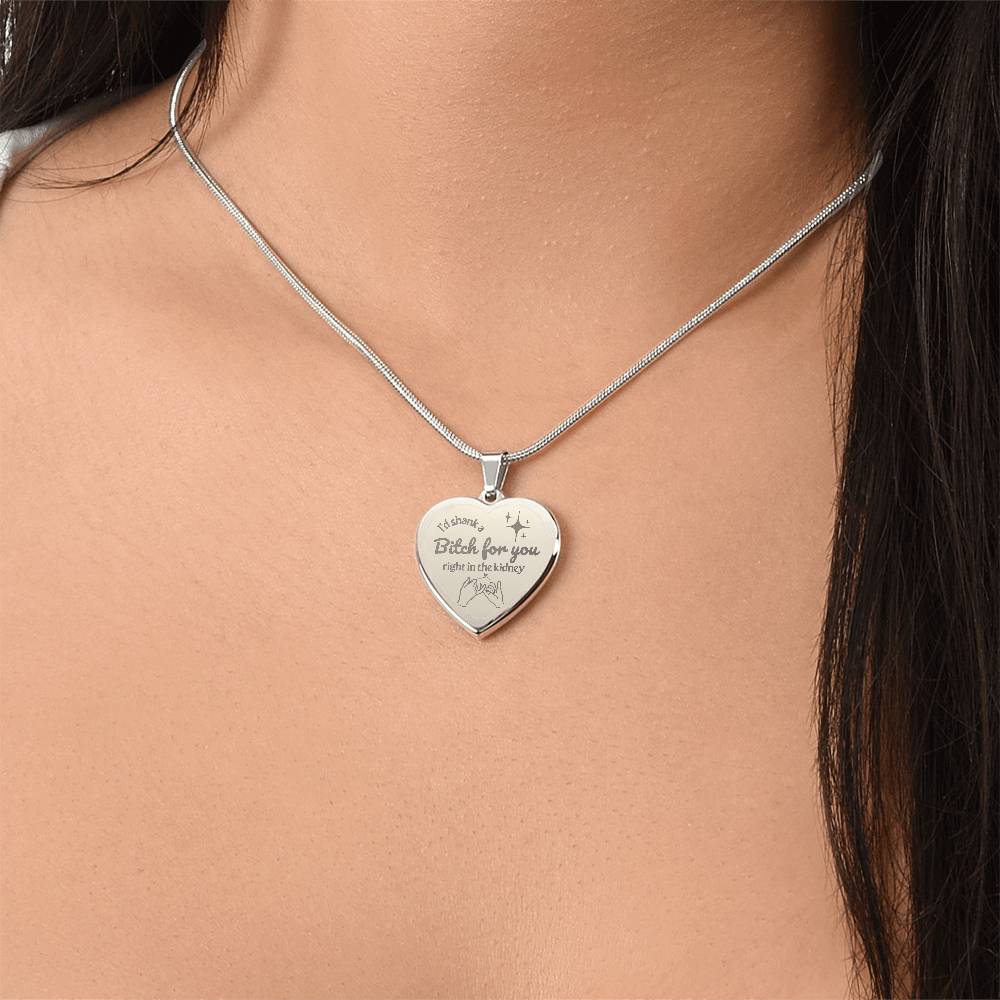 Soulsister | Bestie | BFF | Bestfriend | Engraved Premium Heart Necklace - BST01