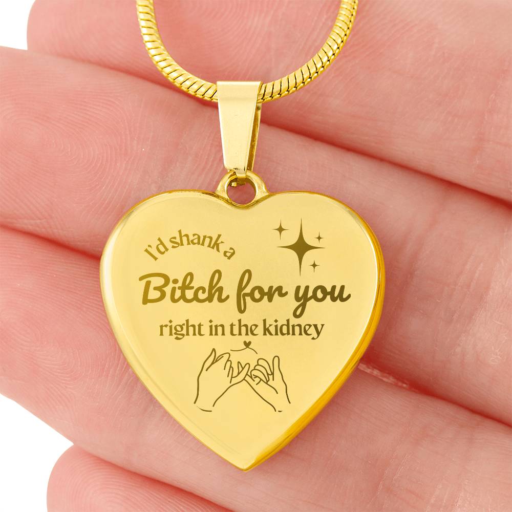 Soulsister | Bestie | BFF | Bestfriend | Engraved Premium Heart Necklace - BST01
