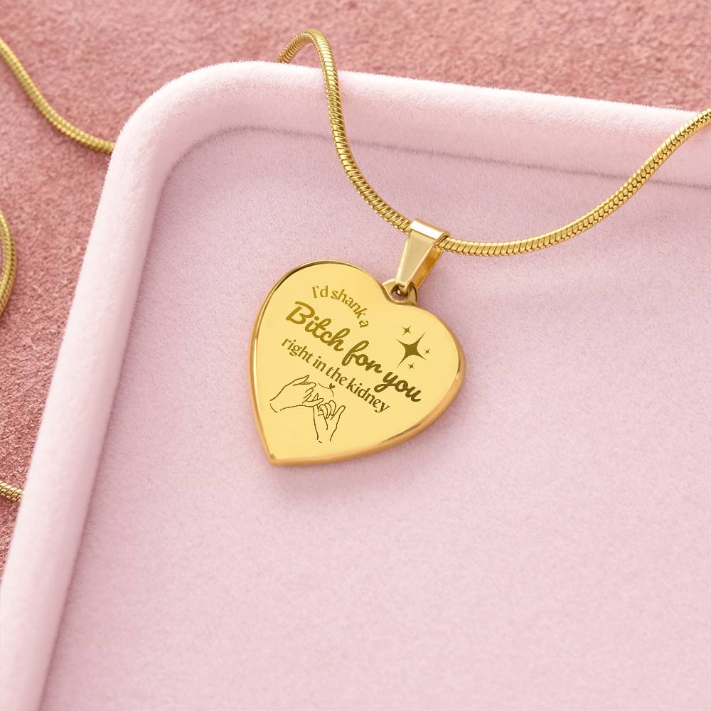 Soulsister | Bestie | BFF | Bestfriend | Engraved Premium Heart Necklace - BST01