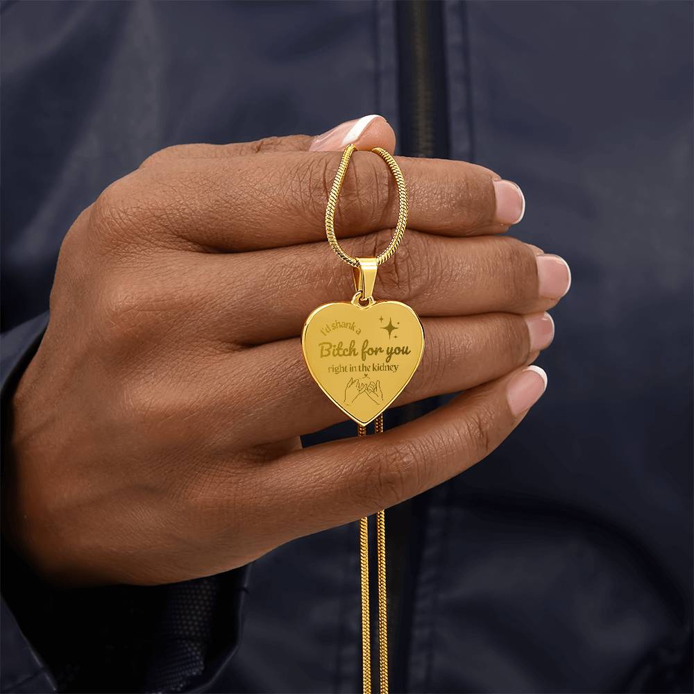 Soulsister | Bestie | BFF | Bestfriend | Engraved Premium Heart Necklace - BST01