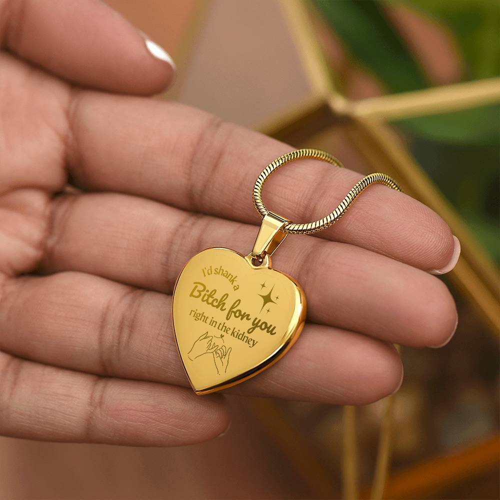Soulsister | Bestie | BFF | Bestfriend | Engraved Premium Heart Necklace - BST01