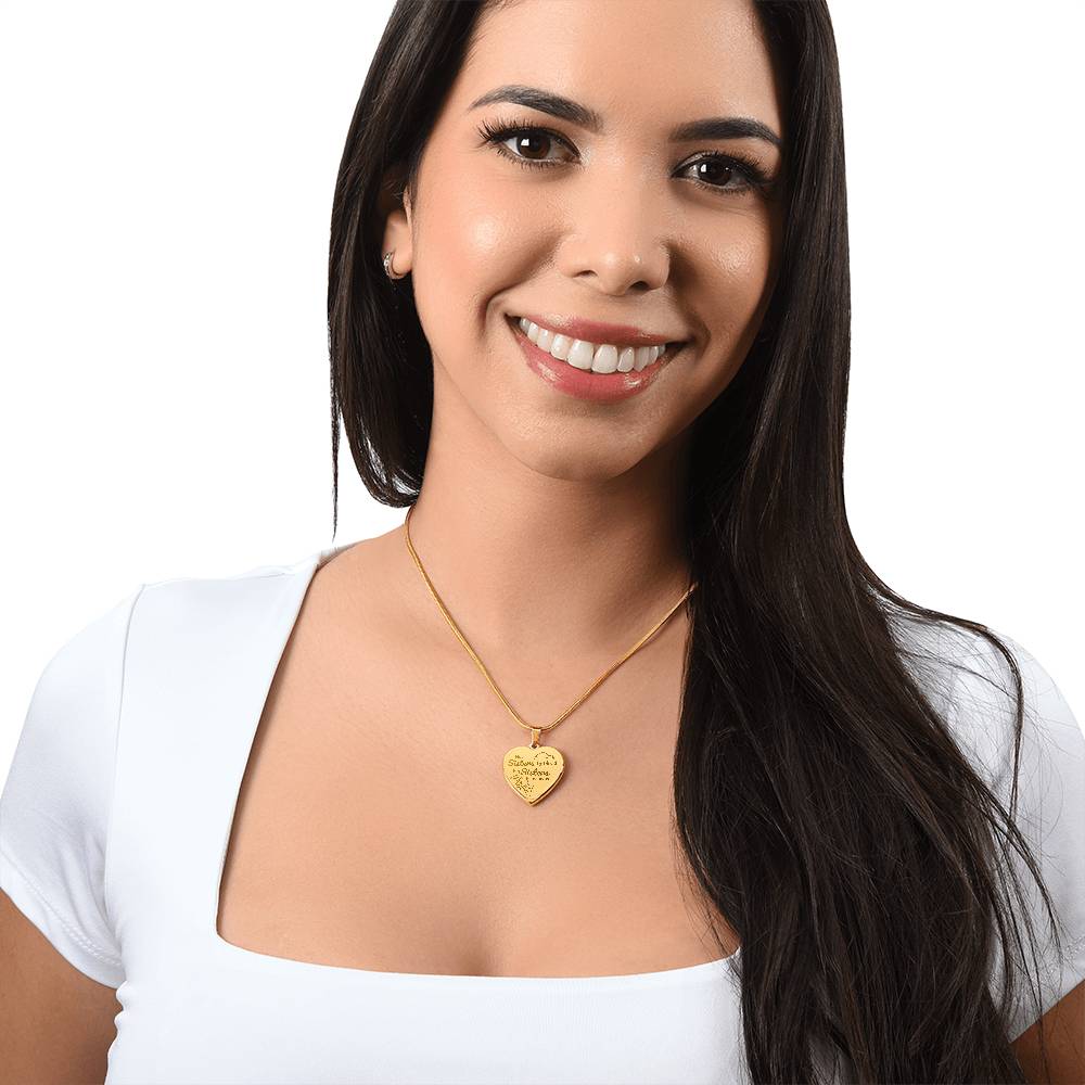 Soulsister | Bestie | BFF | Bestfriend | Engraved Premium Heart Necklace - BST02