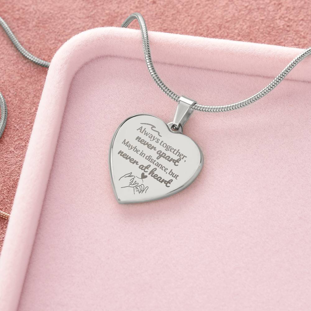 Soulsister | Bestie | BFF | Bestfriend | Engraved Premium Heart Necklace - BST04