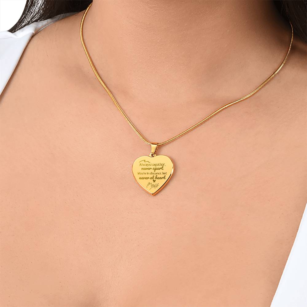 Soulsister | Bestie | BFF | Bestfriend | Engraved Premium Heart Necklace - BST04
