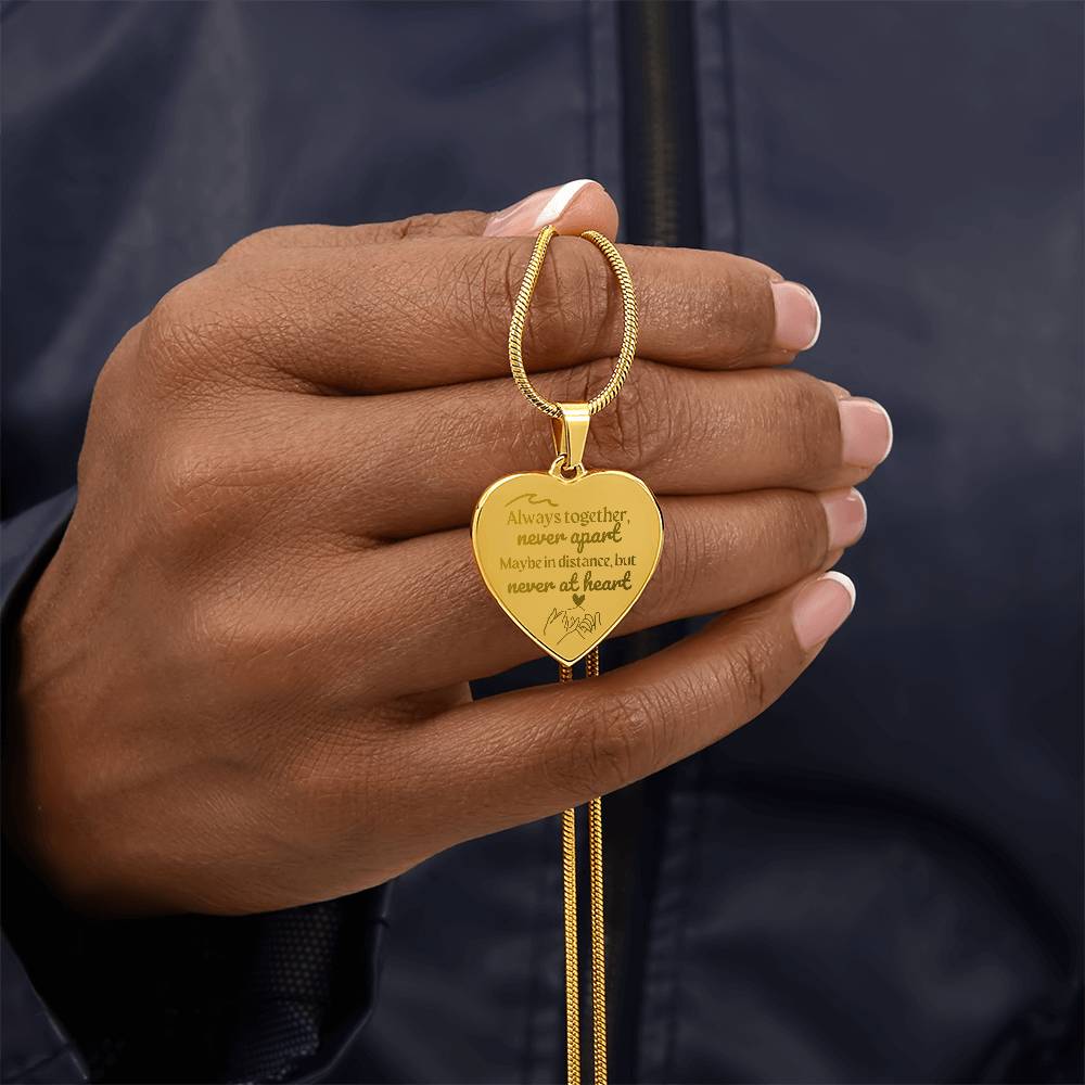 Soulsister | Bestie | BFF | Bestfriend | Engraved Premium Heart Necklace - BST04