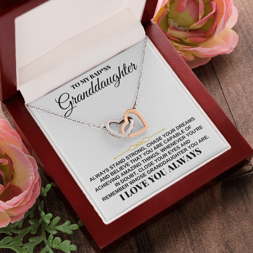 To My Badass Granddaughter - Interlocking Hearts Gift Set - SS240