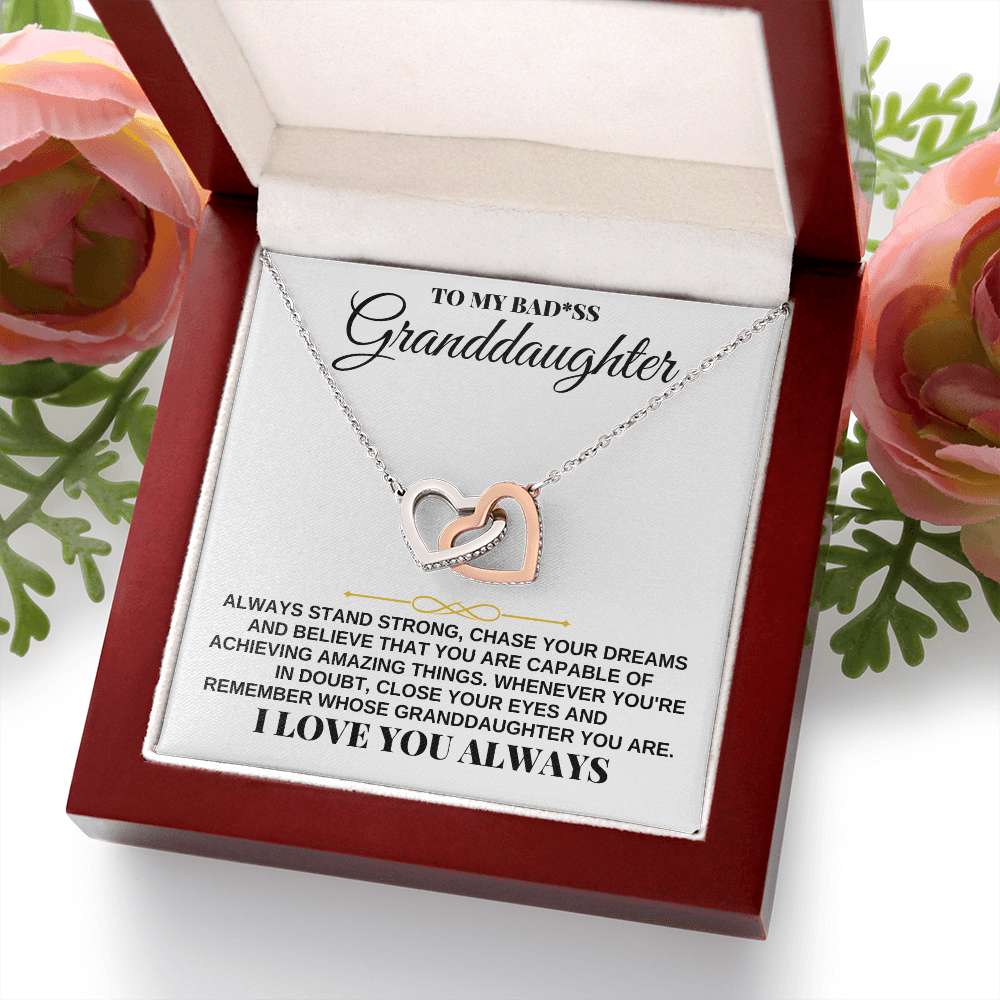 To My Badass Granddaughter - Interlocking Hearts Gift Set - SS240
