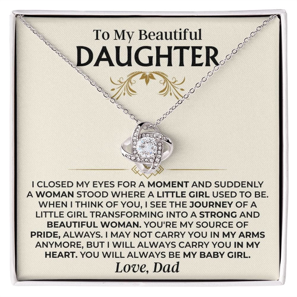 To My Beautiful Daughter - Dad - Love Knot Gift Set - SS504D