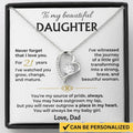 To My Beautiful Daughter - Forever Love Necklace Gift Set - SS571