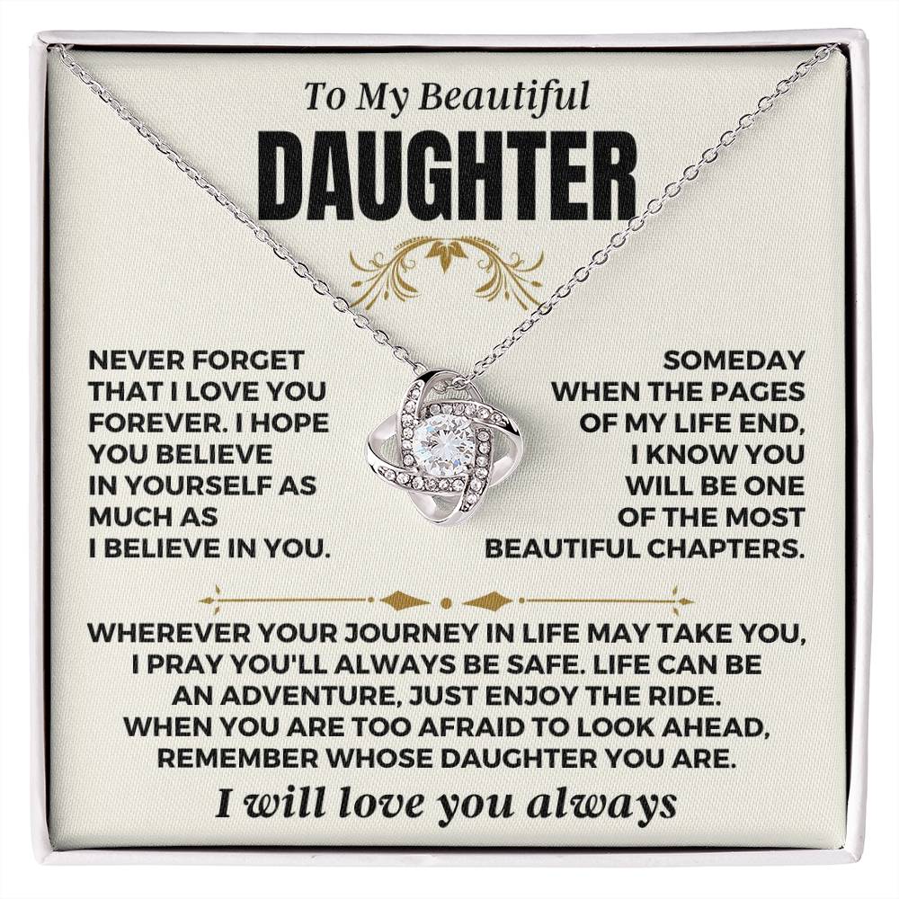 To My Beautiful Daughter "I Will Love You Always" Love Knot Gift Set - SS550