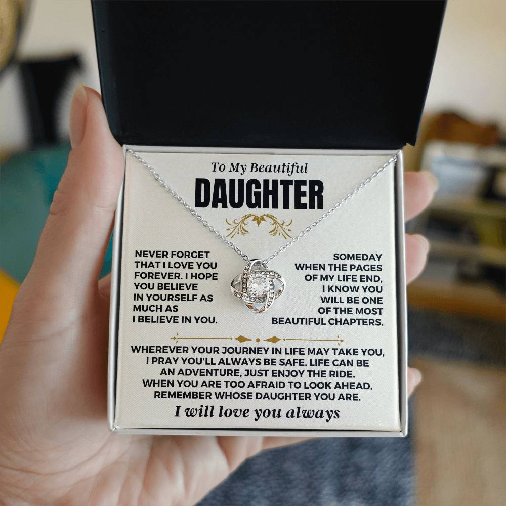 To My Beautiful Daughter "I Will Love You Always" Love Knot Gift Set - SS550