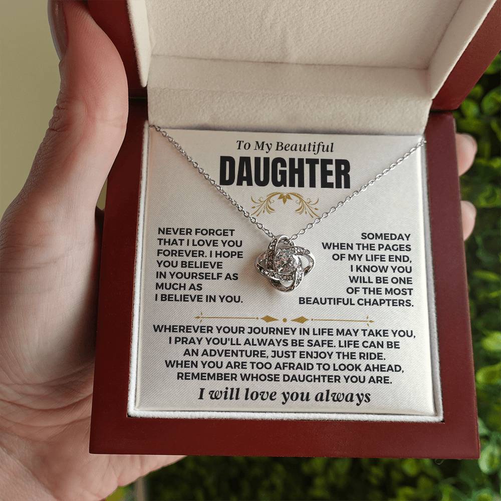 To My Beautiful Daughter "I Will Love You Always" Love Knot Gift Set - SS550