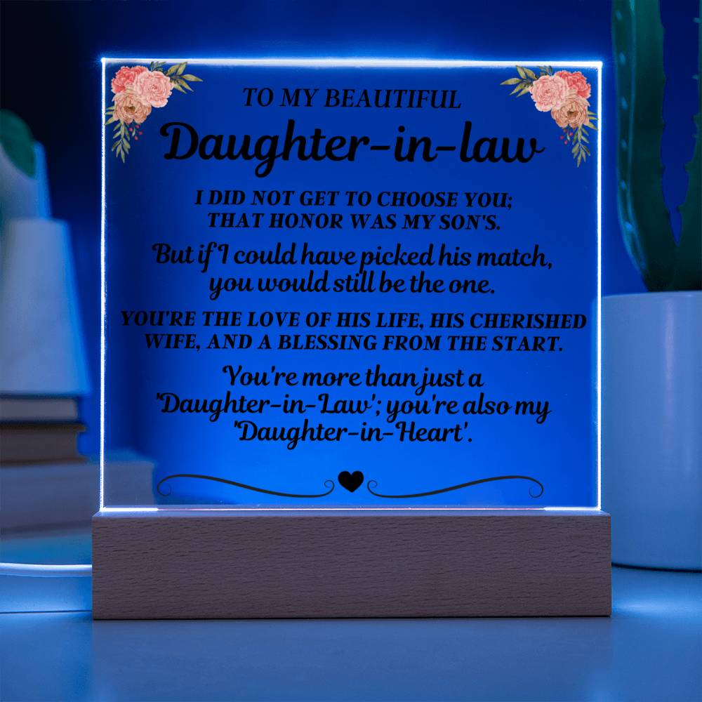 Keepsake lamp on a bedside table