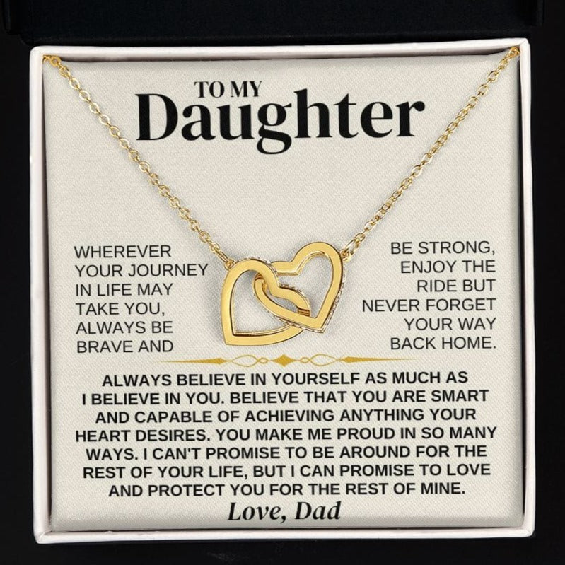 To My Beautiful Daughter - Love Dad - Forever Linked Hearts Gift Set - SS318V2