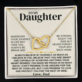 To My Beautiful Daughter - Love Dad - Forever Linked Hearts Gift Set - SS318V2