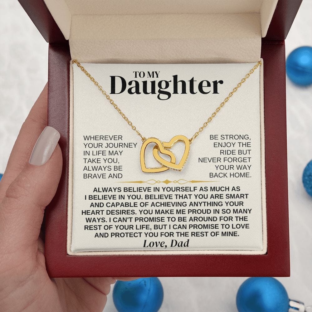 To My Beautiful Daughter - Love Dad - Forever Linked Hearts Gift Set - SS318V2