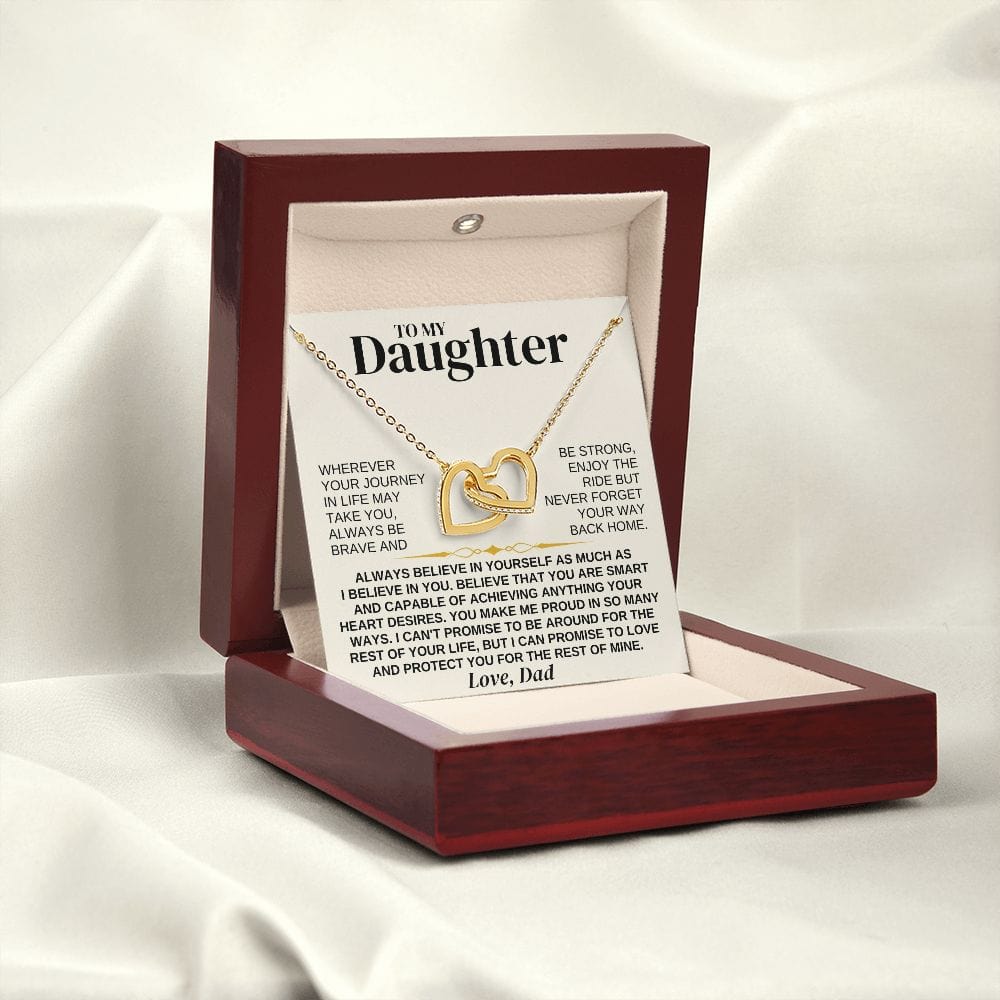 To My Beautiful Daughter - Love Dad - Forever Linked Hearts Gift Set - SS318V2