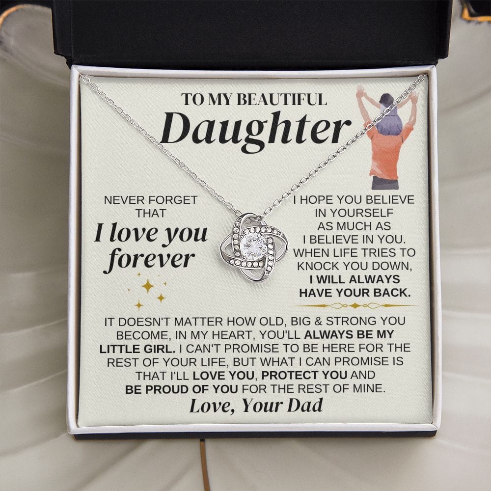 To My Beautiful Daughter - Love Dad - Love Knot Gift Set - SS327D