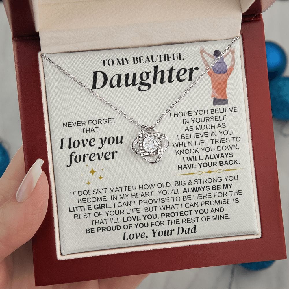 To My Beautiful Daughter - Love Dad - Love Knot Gift Set - SS327D