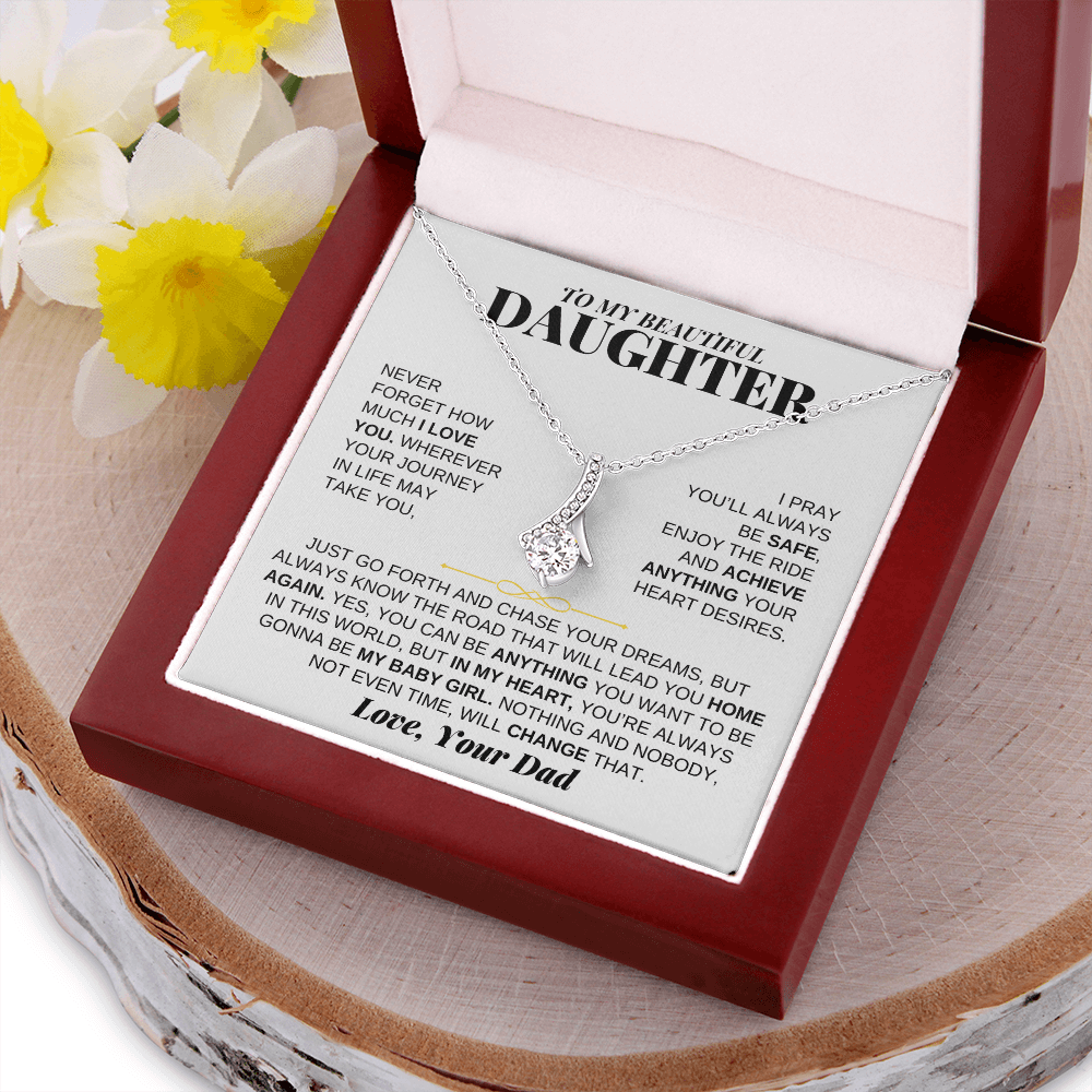 To My Beautiful Daughter - Love Knot Gift Set - From Dad - SS224D