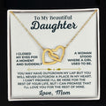 To My Beautiful Daughter - Love Mom - Forever Linked Hearts Gift Set - SS427