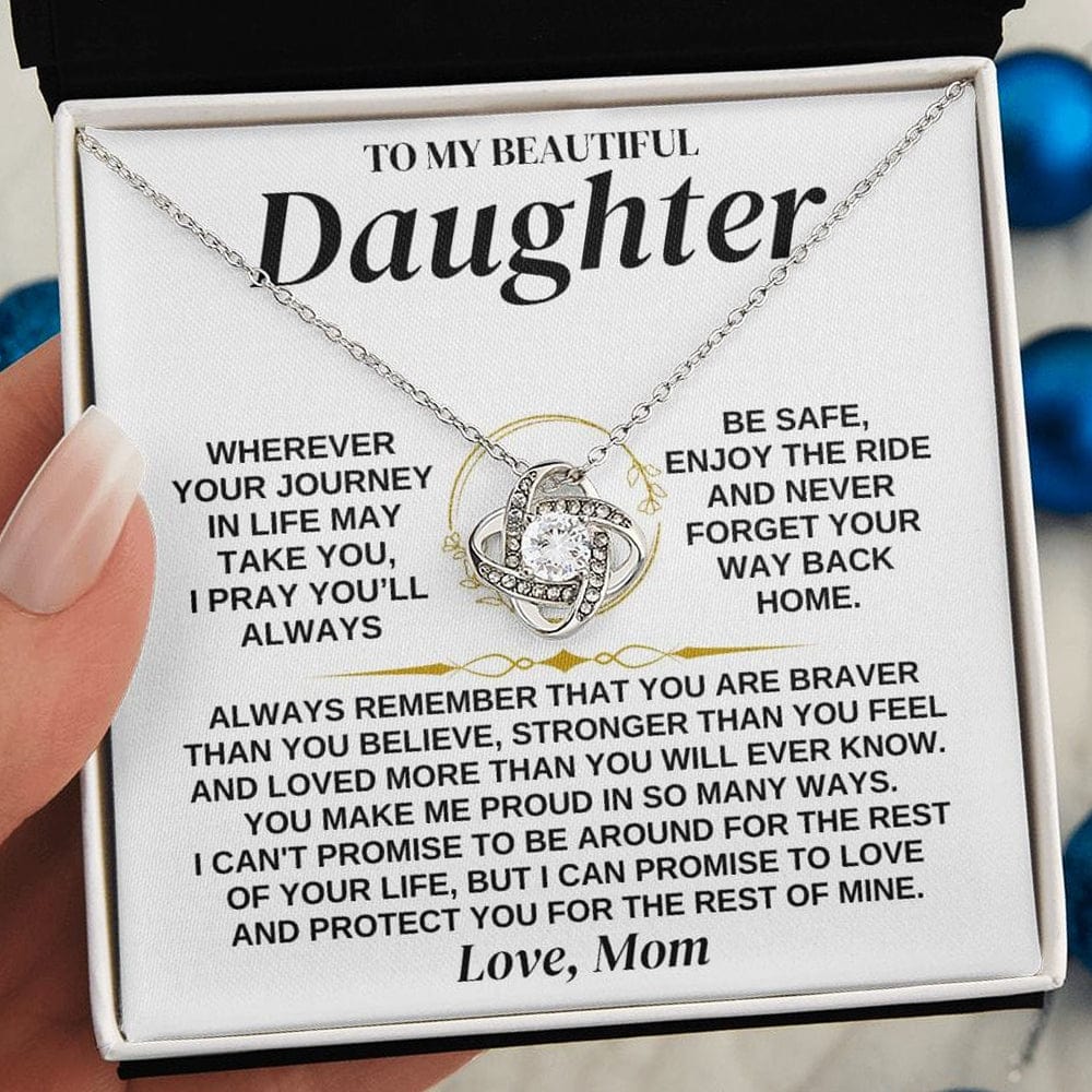 To My Beautiful Daughter - Love Mom - Love Knot Gift Set - SS320