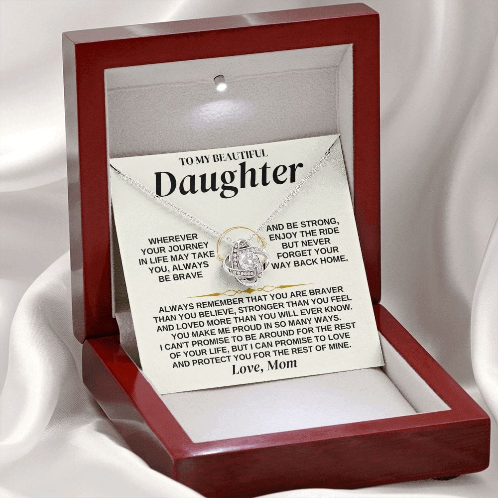 To My Beautiful Daughter - Love Mom - Love Knot Gift Set - SS321