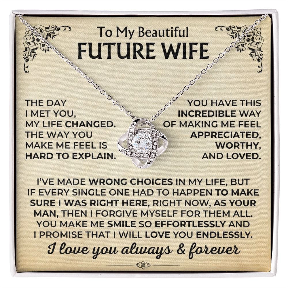 To My Beautiful Future Wife - Love Knot Gift Set - SS502
