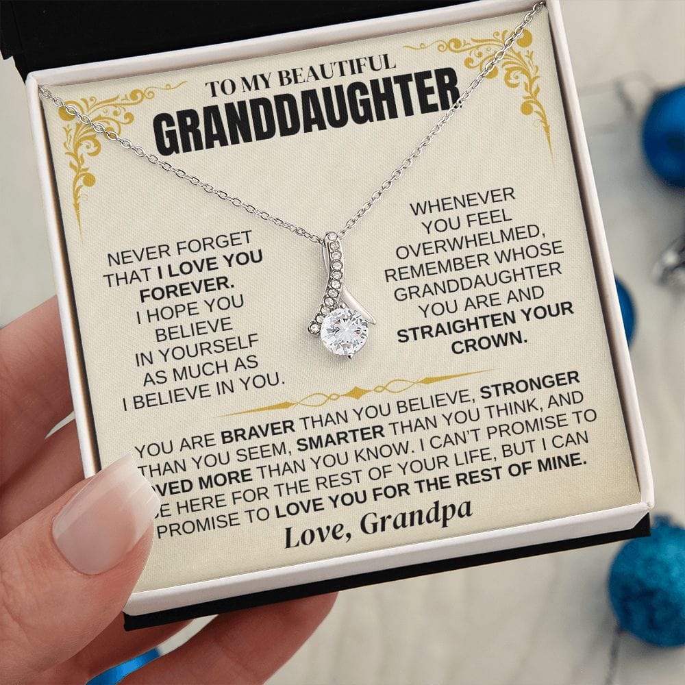 To My Beautiful Granddaughter - Beautiful Necklace Gift Set - SS342
